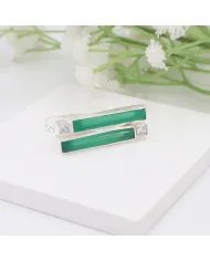 Classic Green Onyx Tie Clip – Elegant Handmade Men’s Gift