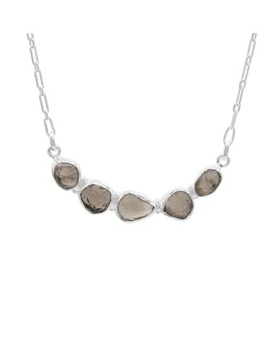 Colombianite Gemstone Necklace - 925 Sterling Silver Handmade Jewelry