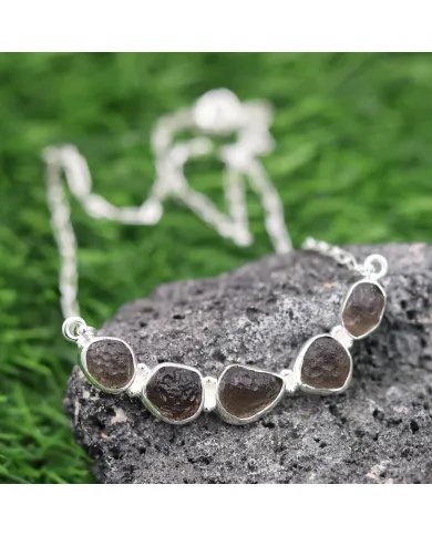 Colombianite Gemstone Necklace - 925 Sterling Silver Handmade Jewelry