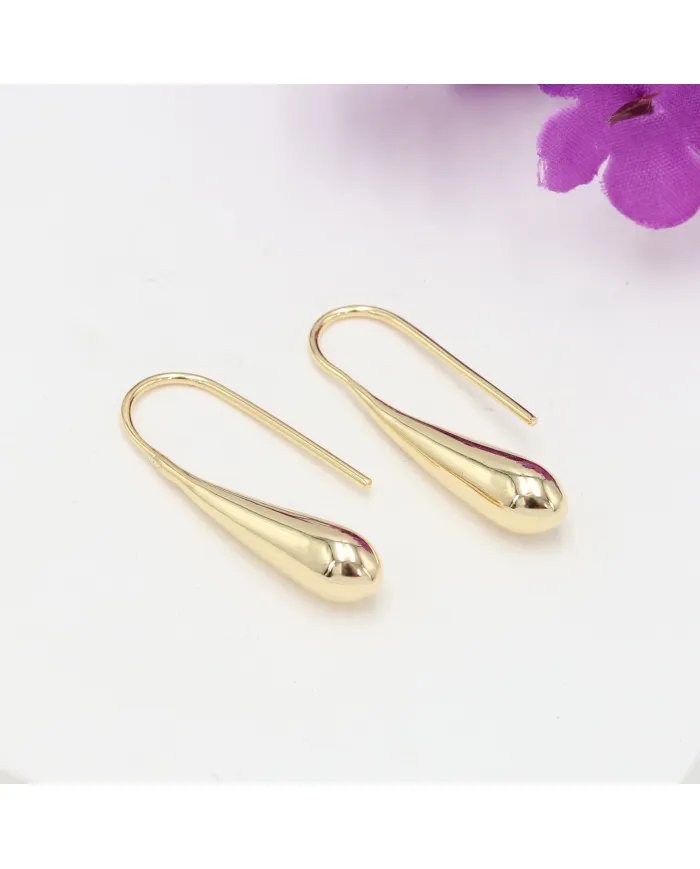 Handmade Water Drop Earrings – Gold Plated 925 Silver Dainty Jewelry