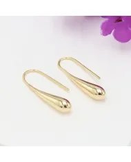 Handmade Water Drop Earrings – Gold Plated 925 Silver Dainty Jewelry
