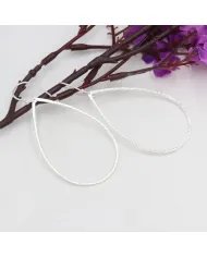 Handmade Silver Teardrop Earrings with Textured Detailing – 925 Sterling Silver Jewelry
