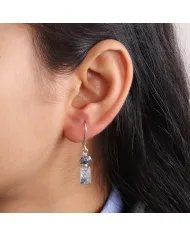 Meteorite Earrings - 925 Sterling Silver Raw Gemstone Handmade Jewelry