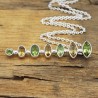 Peridot Pendant, Sterling Silver Pendant, Citrine Pendant, Long Pendant, Multistone Pendant, Charm Pendant, Pendant with Chains