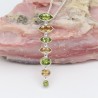 Peridot Pendant, Sterling Silver Pendant, Citrine Pendant, Long Pendant, Multistone Pendant, Charm Pendant, Pendant with Chains