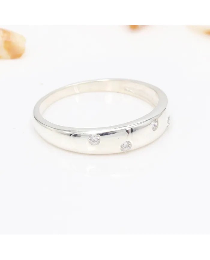 Sprinkler Diamond 925 Sterling Silver Handmade Ring