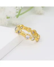 Swarovski Crystal Ring – Gold Plated Handmade Silver Jewelry