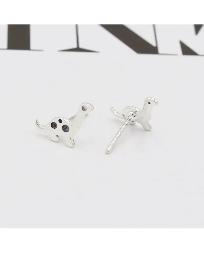 Swarovski Crystal Dinosaur Stud Earrings | 925 Sterling Silver Jewelry