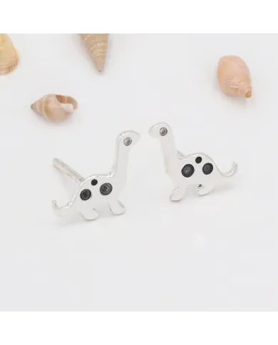Swarovski Crystal Dinosaur Stud Earrings | 925 Sterling Silver Jewelry