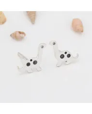 Swarovski Crystal Dinosaur Stud Earrings | 925 Sterling Silver Jewelry
