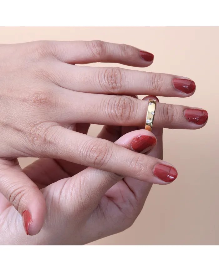 Sprinkler Diamond 925 Sterling Silver Gold Plated Handmade Ring