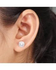 Sloth Stud Earrings - 925 Sterling Silver Swarovski Crystal Jewelry