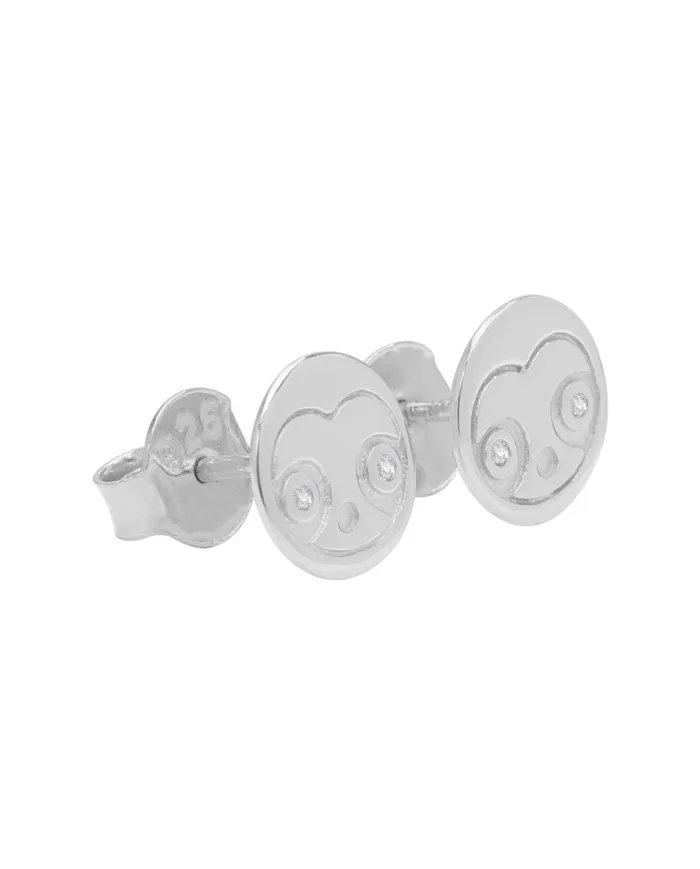 Sloth Stud Earrings - 925 Sterling Silver Swarovski Crystal Jewelry