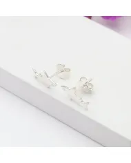 Swarovski Crystal Shark Stud Earrings, 925 Sterling Silver Jewelry