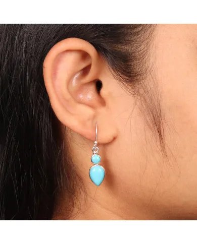 Arizona Turquoise Earrings – Handmade 925 Sterling Silver Jewelry