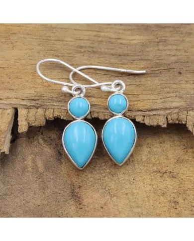 Arizona Turquoise Earrings – Handmade 925 Sterling 
Silver Jewelry