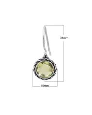 Lemon Quartz Earrings - 925 Sterling Silver Gemstone Jewelry
