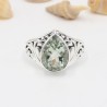 Pear Green Amethyst Ring, Prasiolite Ring, 925 Sterling Silver Ring, Engagement Ring, February Birthstone, Promise Ring for Love