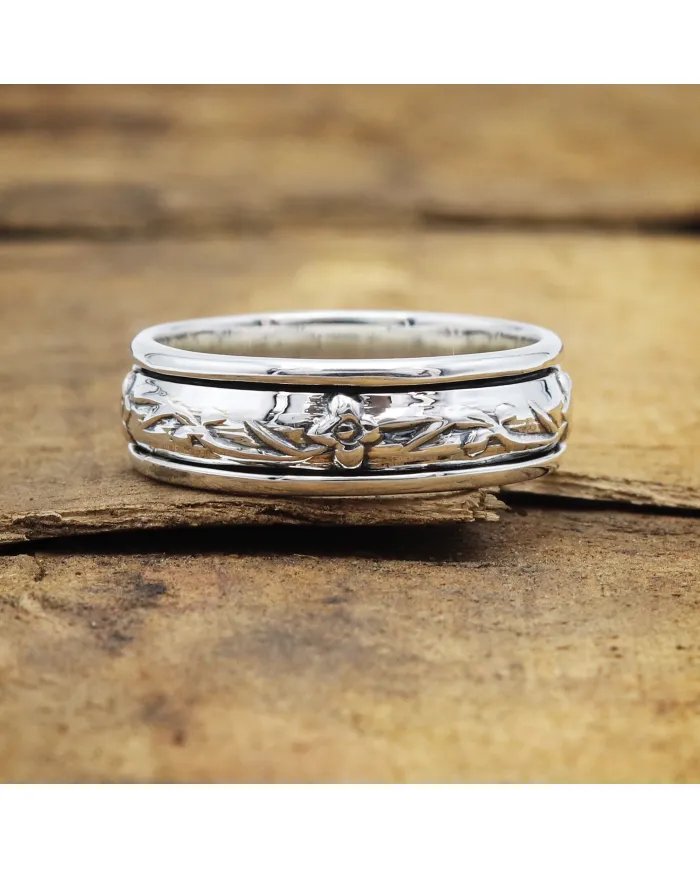 925 Sterling Silver Spinner Ring - Fidget & Anxiety Minimalist Jewelry