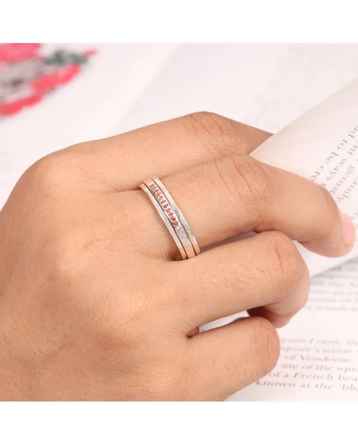 Garnet Spinner Ring – 925 Sterling Silver Anxiety & Stress Relief Jewelry