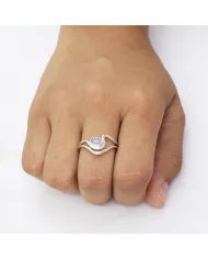 Rainbow Moonstone Ring - 925 Sterling Silver Handmade Gemstone Jewelry