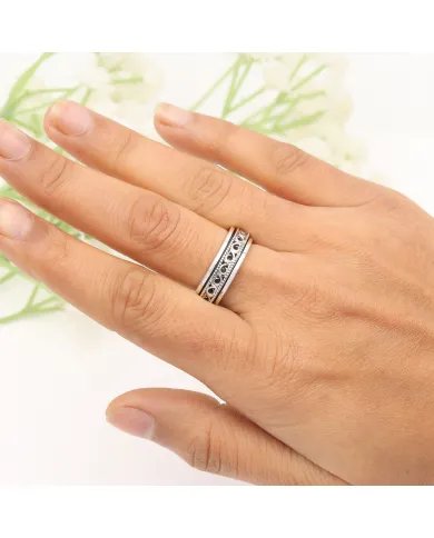 925 Sterling Silver Spinner Ring - Handmade Anxiety & Meditation Jewelry