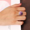 Round Turquoise Ring, Sterling Silver Ring, Promise Ring, Statement Ring, Designer Ring, December Birthstone, Purple Stone Ring