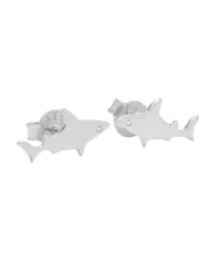 Swarovski Crystal Shark Stud Earrings, 925 Sterling Silver Jewelry