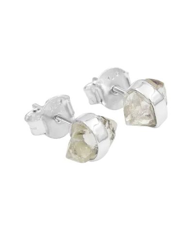Herkimer Diamond Stud Earrings, Sterling Silver Earrings for Women, Natural Gemstone Jewelry