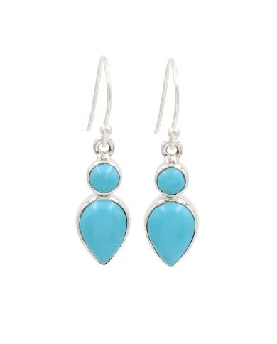 Arizona Turquoise Earrings – Handmade 925 Sterling  Silver Jewelry