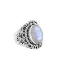 Rainbow Moonstone Ring – Handmade 925 Sterling Silver June Jewelry