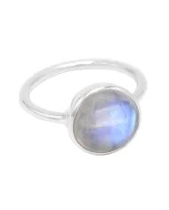 Larimar Gemstone Ring - 925 Sterling Silver Handmade Gemstone Jewelry