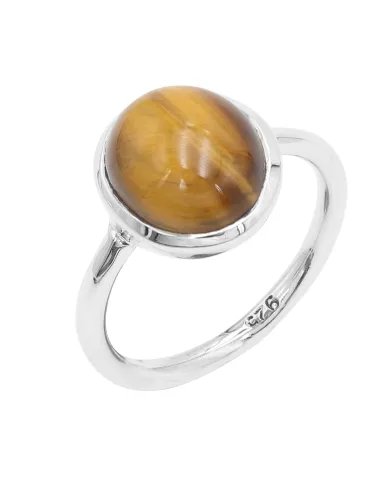 Tiger Eye Ring - Sterling Silver Statement Ring Handmade Ring Unique Gemstone Ring for Him & Her