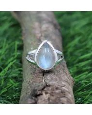 Rainbow Moonstone Ring – Handmade 925 Sterling Silver June Jewelry