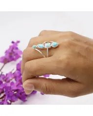 Arizona Turquoise Handmade Ring - Sterling Silver Statement Vintage Jewelry for Her