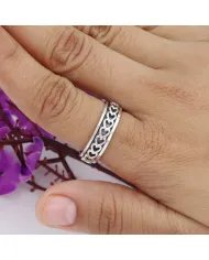 925 Sterling Silver Heart Spinner Ring - Handmade Anxiety & Fidget
