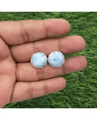 Larimar Men's Cufflinks - 925 Sterling Silver Formal Accessory