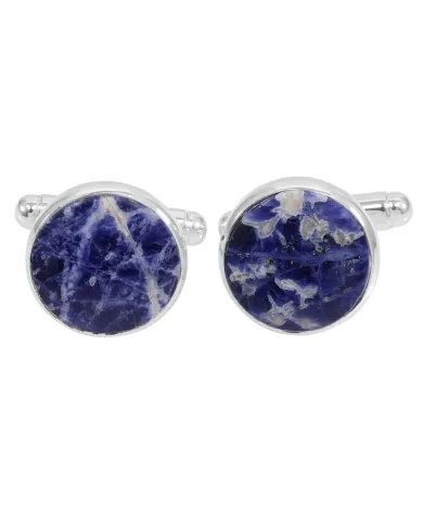 Royal Sodalite Cufflinks – 925 Sterling Silver Men’s Accessories