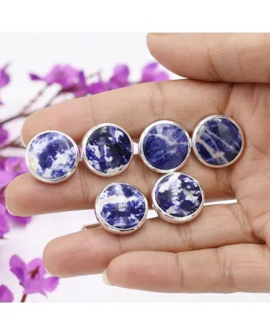 Royal Sodalite Cufflinks – 925 Sterling Silver Men’s Accessories