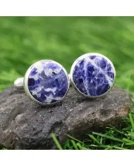 Royal Sodalite Cufflinks – 925 Sterling Silver Men’s Accessories