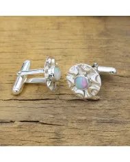 Ethiopian Opal Cufflinks - 925 Sterling Silver Men’s Luxury Accessories