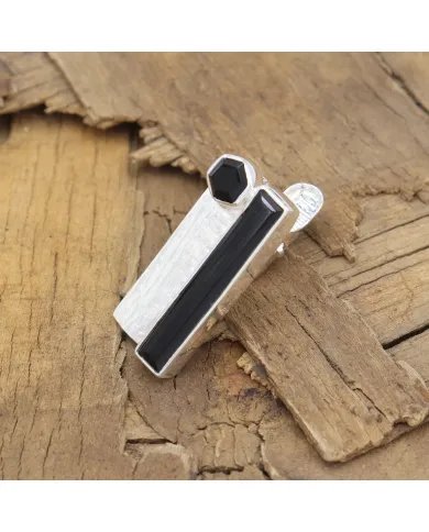 Classic Black Onyx Tie Clip – Elegant Handmade Men’s Gift