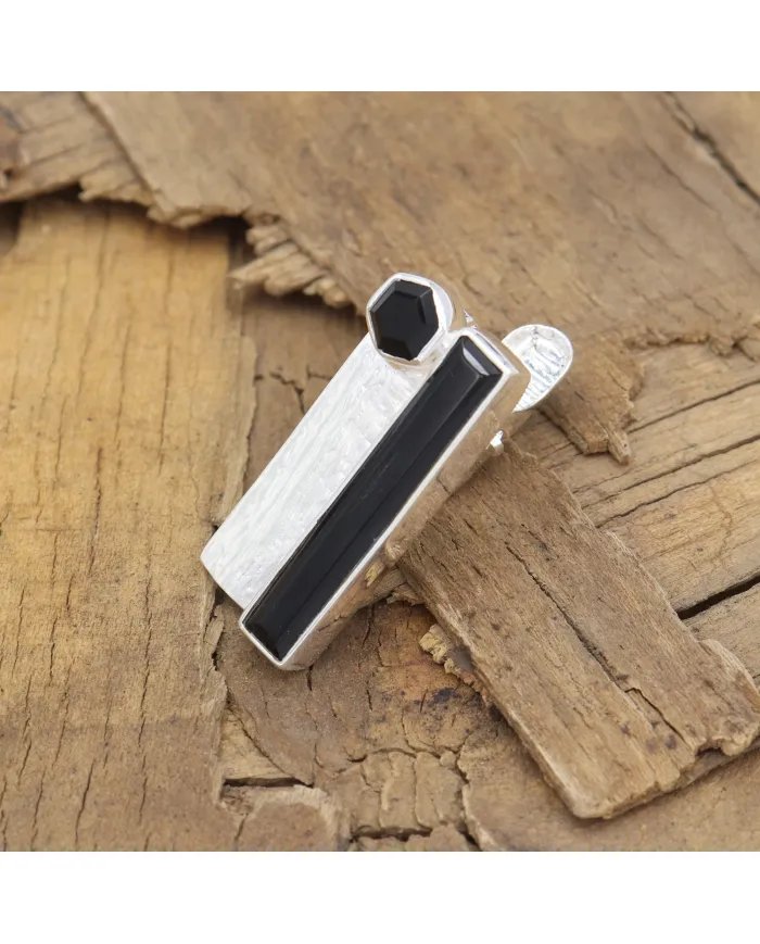 Classic Black Onyx Tie Clip – Elegant Handmade Men’s Gift
