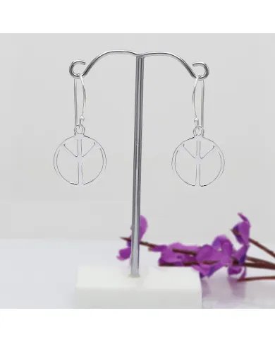Handcrafted 925 Sterling Silver Dangle Earrings – Statement Hook Earrings Without Gemstones