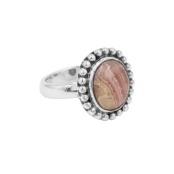 Rhodochrosite Ring, Sterling Silver Ring, Handmade Ring, Statement Ring, Designer Ring, Promise Ring, Engagement Ring for Girls