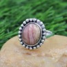 Rhodochrosite Ring, Sterling Silver Ring, Handmade Ring, Statement Ring, Designer Ring, Promise Ring, Engagement Ring for Girls