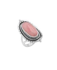 Pink Opal Ring - Sterling Silver Handmade Ring Bohemian Ring Statement Ring Versatile Ring for Women