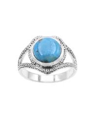 Swarovski Crystal Spinner Ring - 925 Sterling Silver Gemstone Jewelry