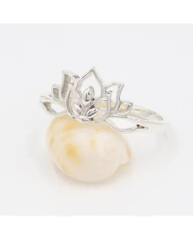 925 Sterling Silver Handmade Lotus Ring - Dainty Minimalist Jewelry