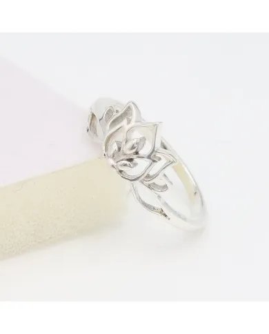 925 Sterling Silver Handmade Lotus Ring - Dainty Minimalist Jewelry